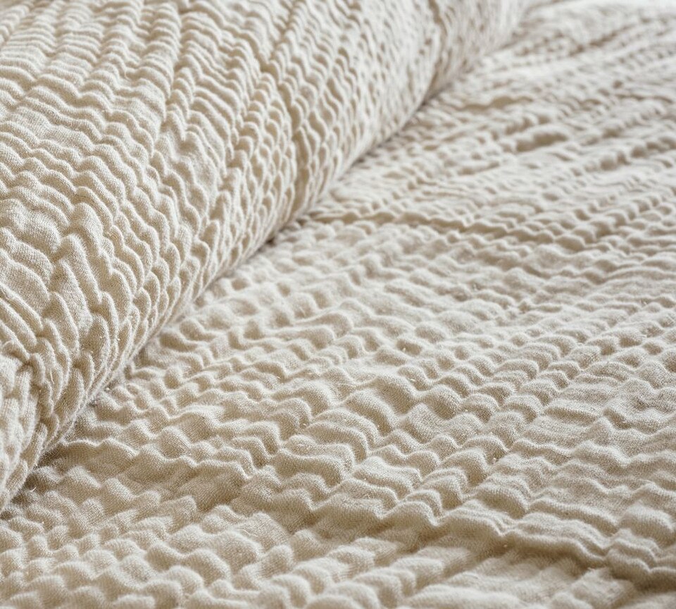 Cloud Cotton/Linen Quilt Cover & Pillowcases Pottery Barn Australia